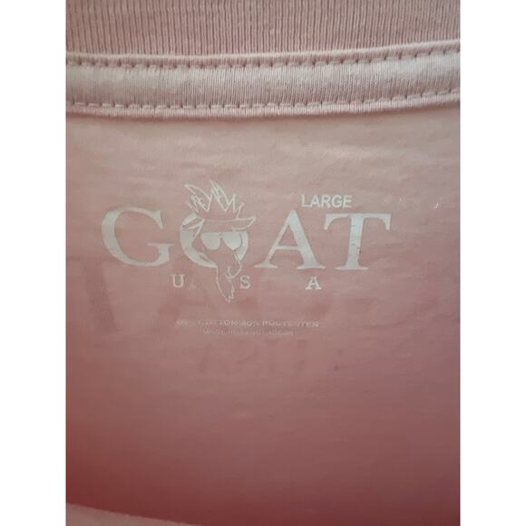 GOAT Long Sleeve Light Pink Men's T-Shirt Size Large EUC Preppy Lacrosse LAX - Picture 2 of 4